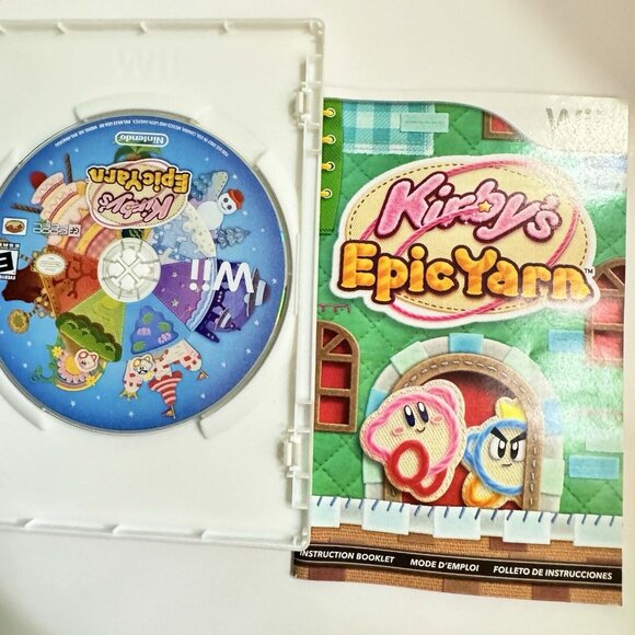 Kirby's Epic Yarn Nintendo Wii, 2010 CIB Complete In Box Manual - Picture 6 of 7